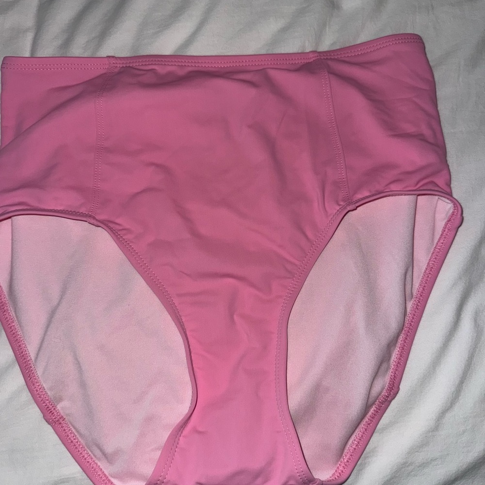 Lime Ricki Pink High-Waisted Swim Bottom